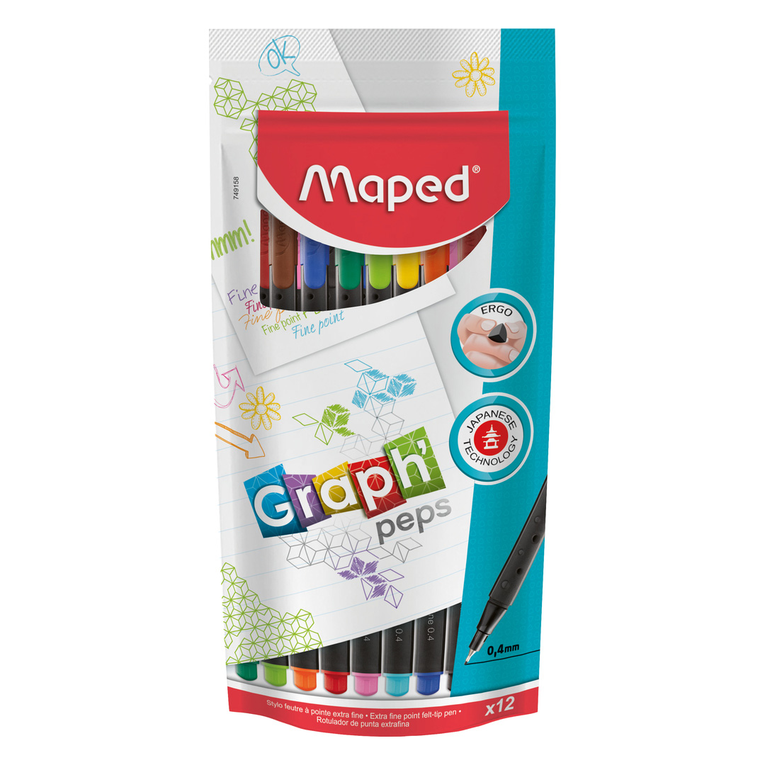  MICROFIBRA MAPED GRAPH'PEPS DOY PACK X12