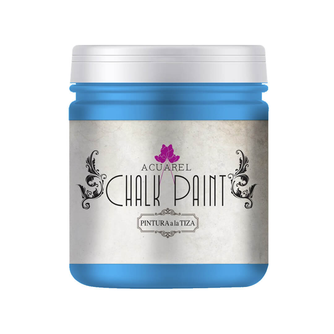  PINTURA A LA TIZA ACUAREL POTE 200  GRAMOS CELESTE