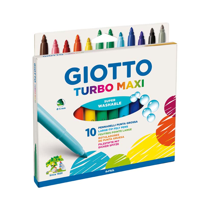  MARCADOR ESCOLAR GIOTTO TURBO MAXI COLOR  X10