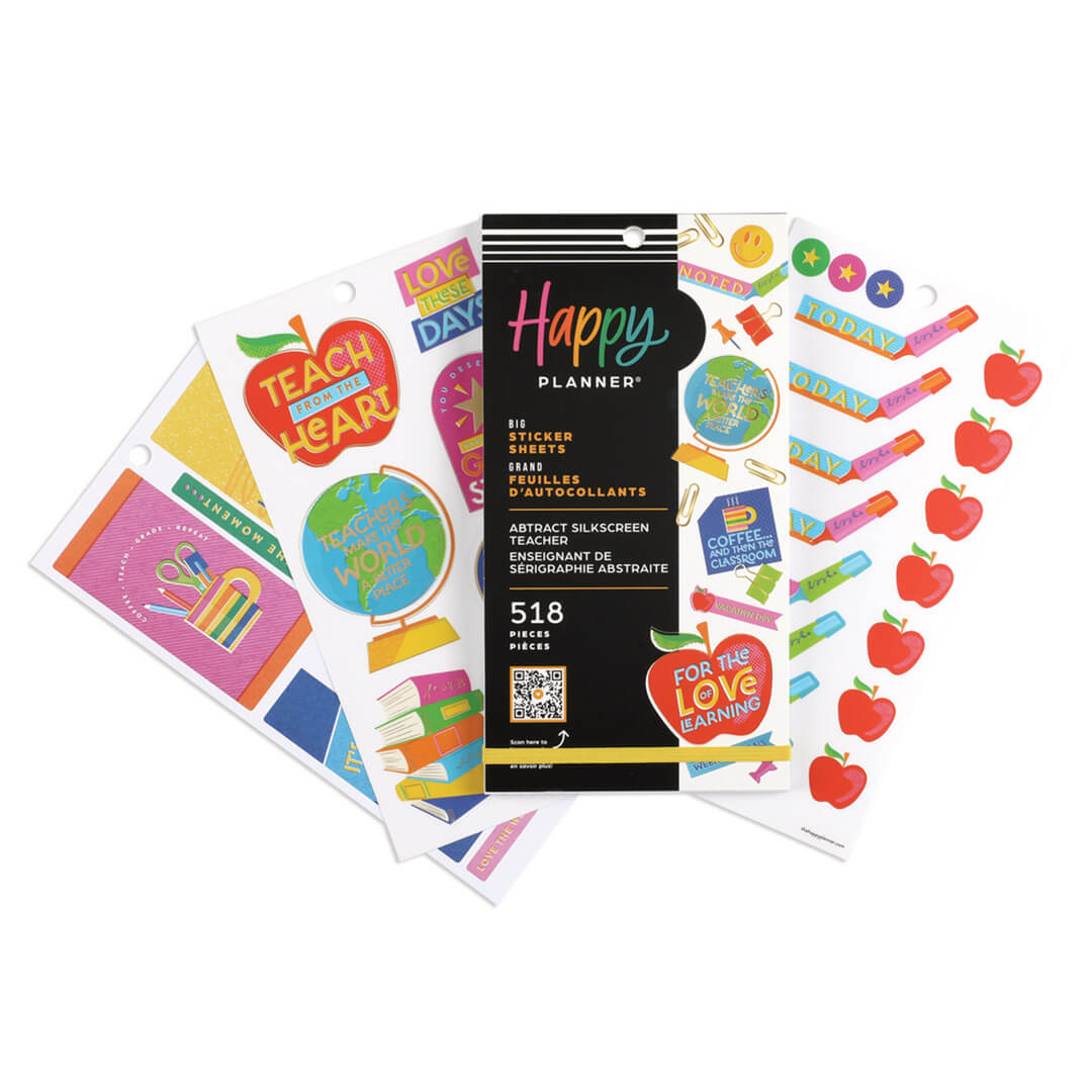 LIBRO STICKERS HAPPY PLANNER MAESTRAS 30  HOJAS 531 STICKERS