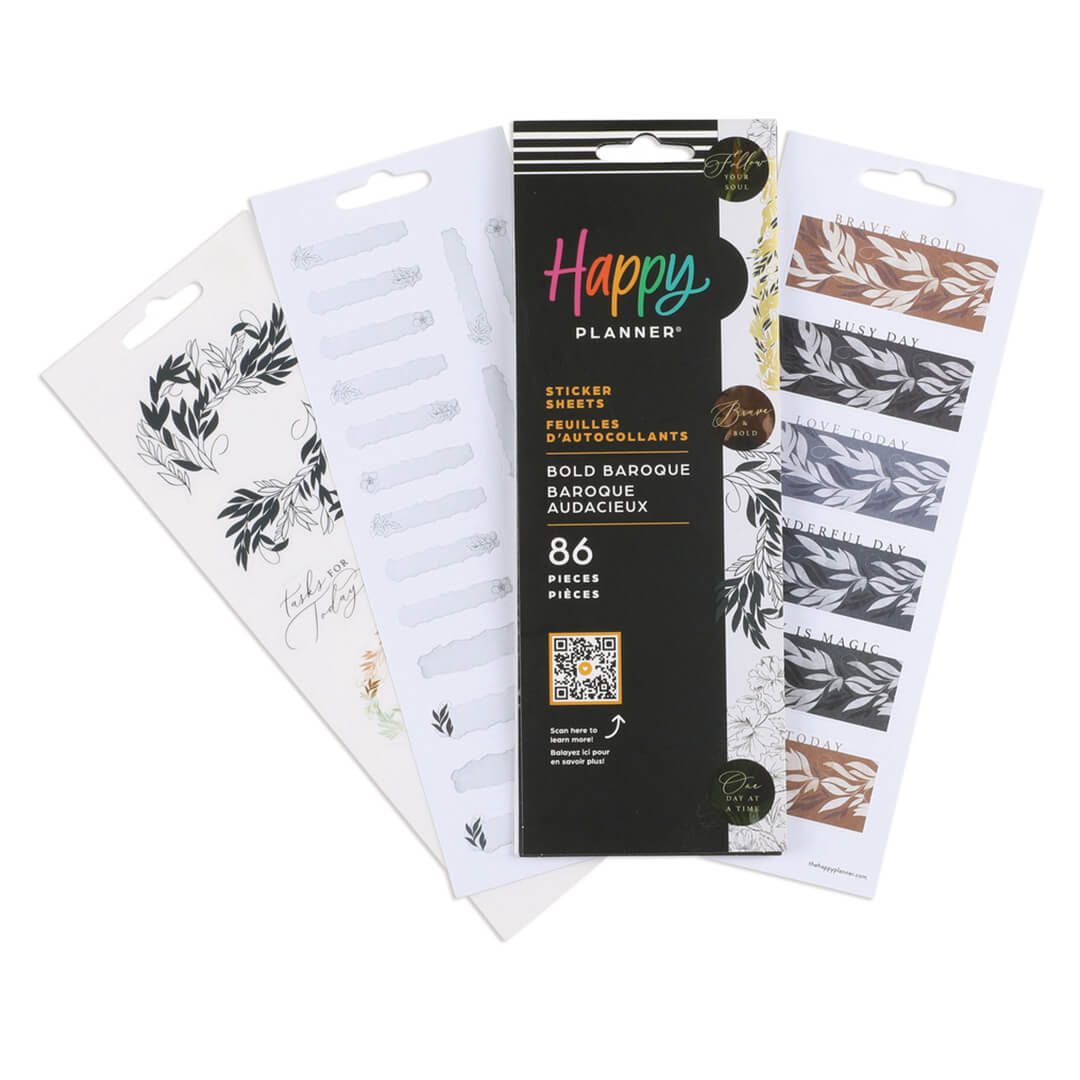  LIBRO STICKERS HAPPY PLANNER RAMITAS  8 HOJAS 86 STICKERS