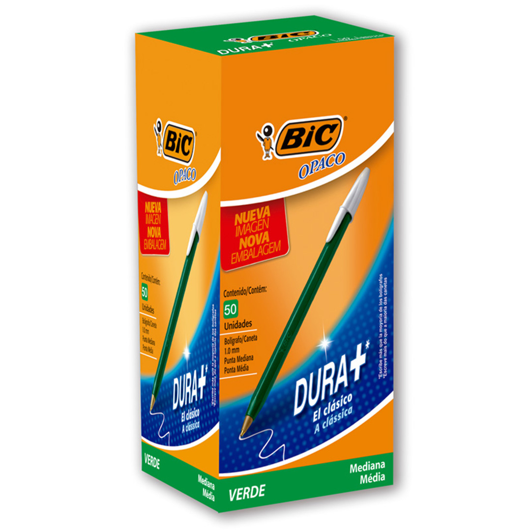  BOLIGRAFO BIC OPACO 1MM VERDE X50