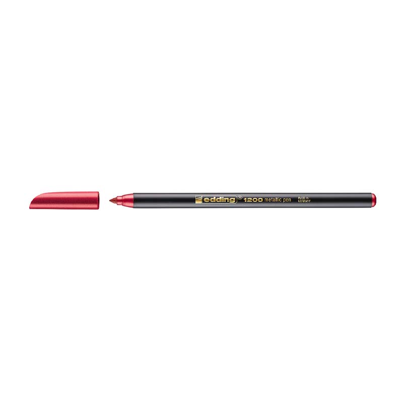  MARCADOR AL AGUA EDDING PUNTA REDONDAE-1200 METAL X10 ROJO