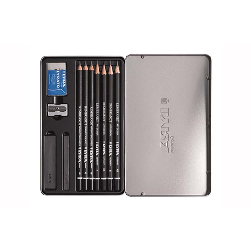  SET LAPIZ GRAFITO LYRA REMBRANDT 11  PIEZAS