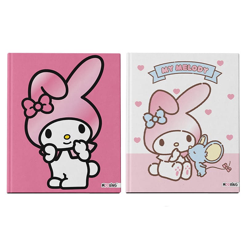  CUADERNO MOOVING 19,5 X 24 CM TAPA DURA;
COSIDO 48H MY MELODY