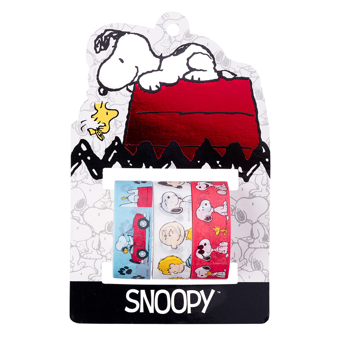  CINTA ADHESIVA MOOVING WASHI TAPE SNOOPY  BLISTER X3