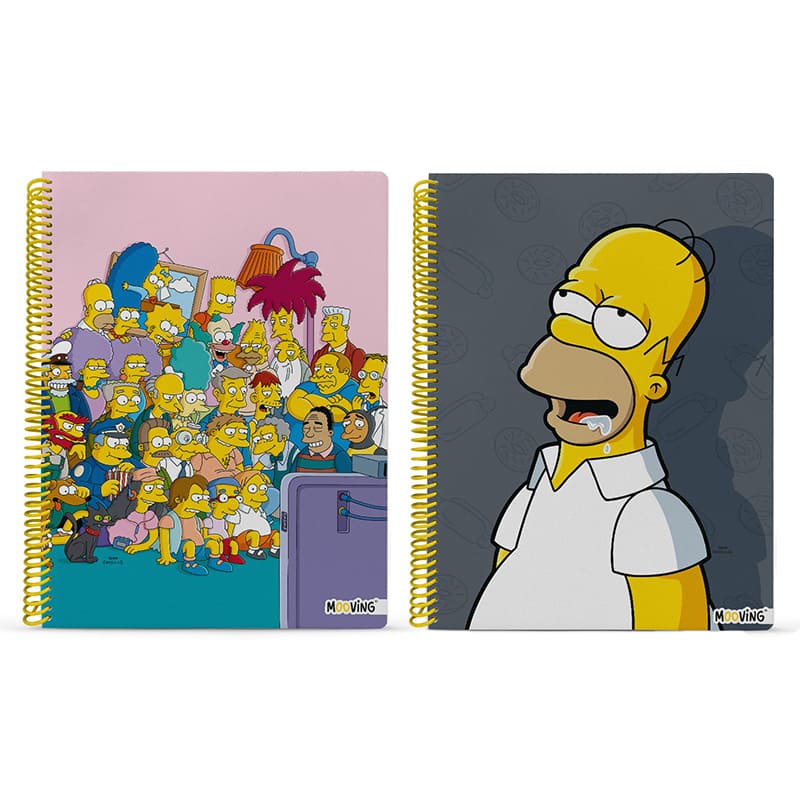  CUADERNO MOOVING 29/7 SIMPSONS TAPA;
SEMI RIGIDA 80H RAYADO