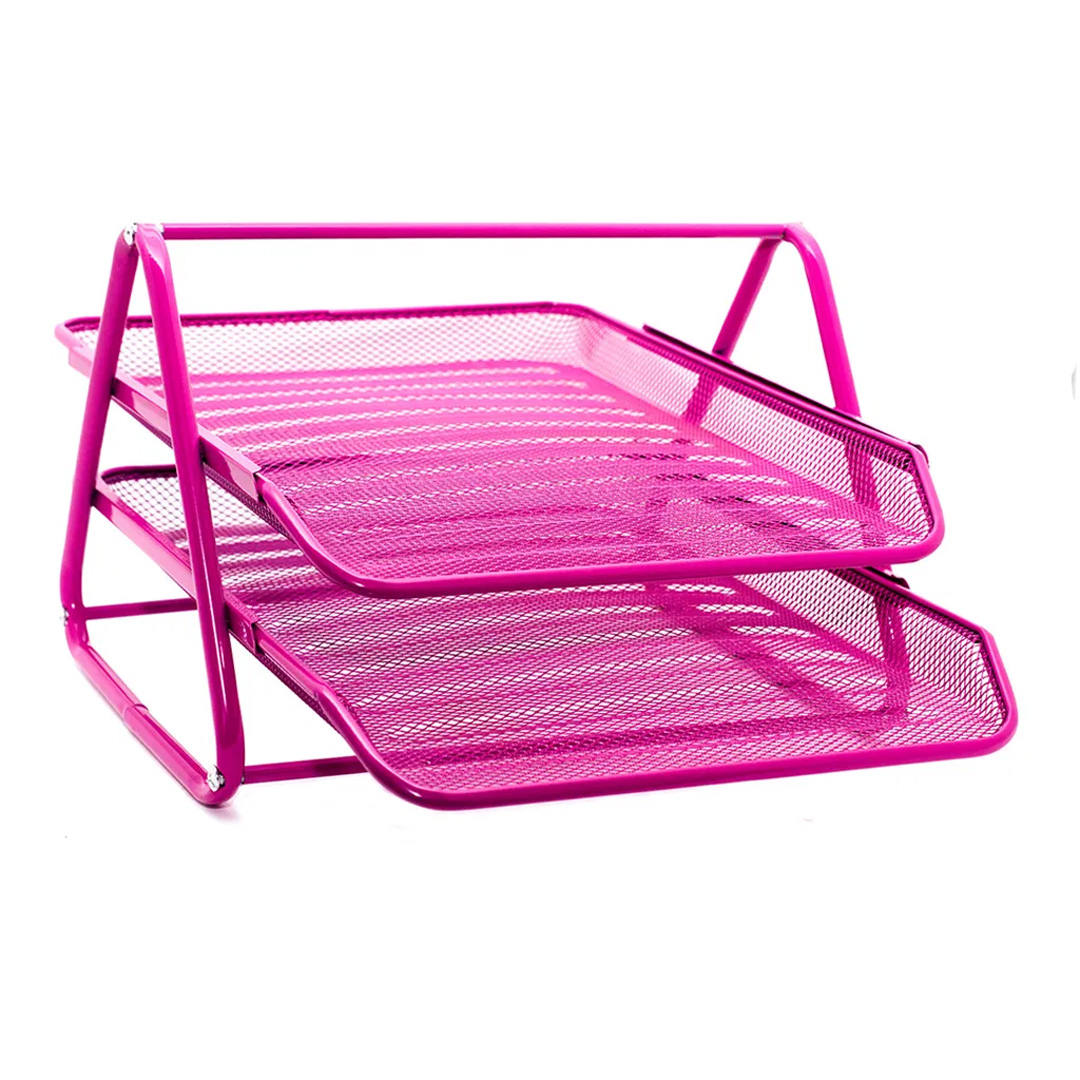  BANDEJA A4 DOBLE VALUES MESH FUCSIA