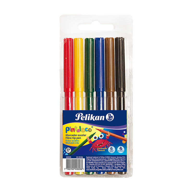  MARCADOR ESCOLAR PELIKAN PINTALOCO JRESTUCHEX6