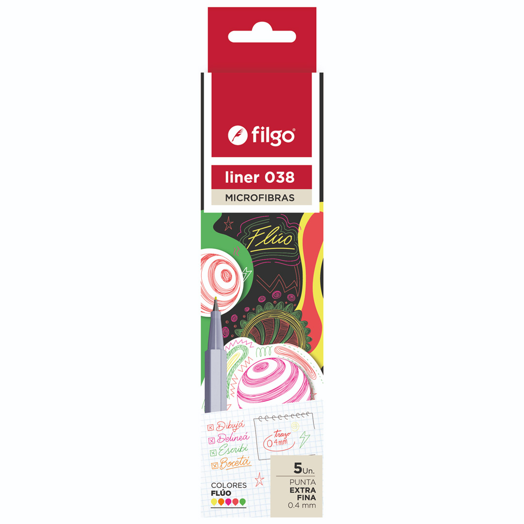  MICROFIBRA FILGO 0.4MM BLISTER X5 FLUO