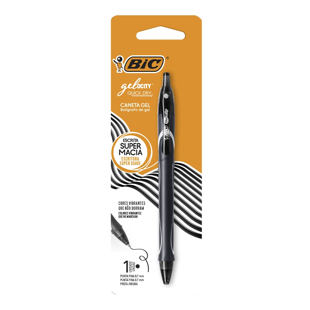  BOLIGRAFO RETRACTIL BIC GELOCITY QUICK;
DRY BL X1 NEGRO
