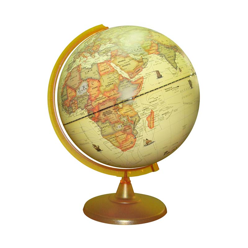  GLOBO TERRAQUEO 207AW PLOW BASE PLASTICA  20CM ANTIGUO