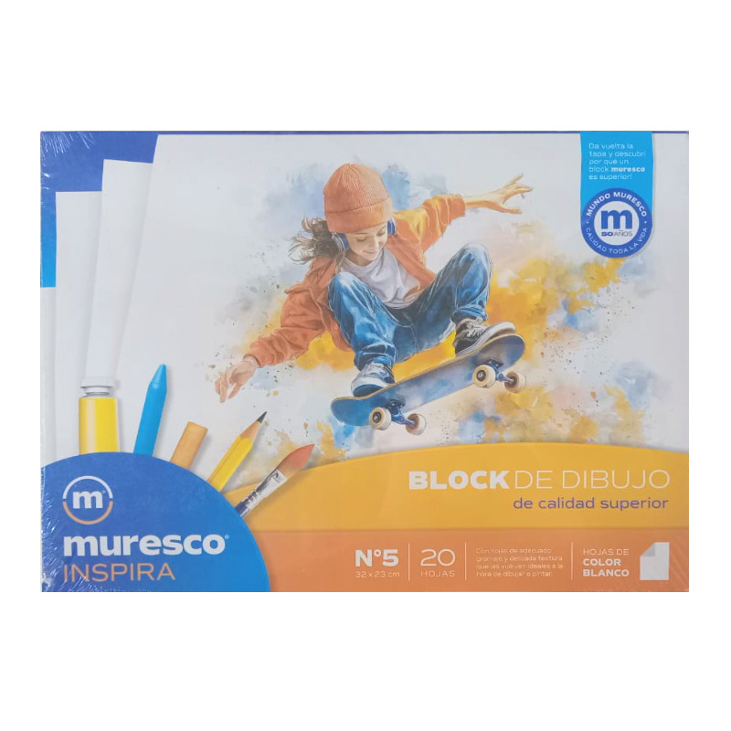  BLOCK N5 MURESCO X 20 HOJAS BLANCO  INSPIRA