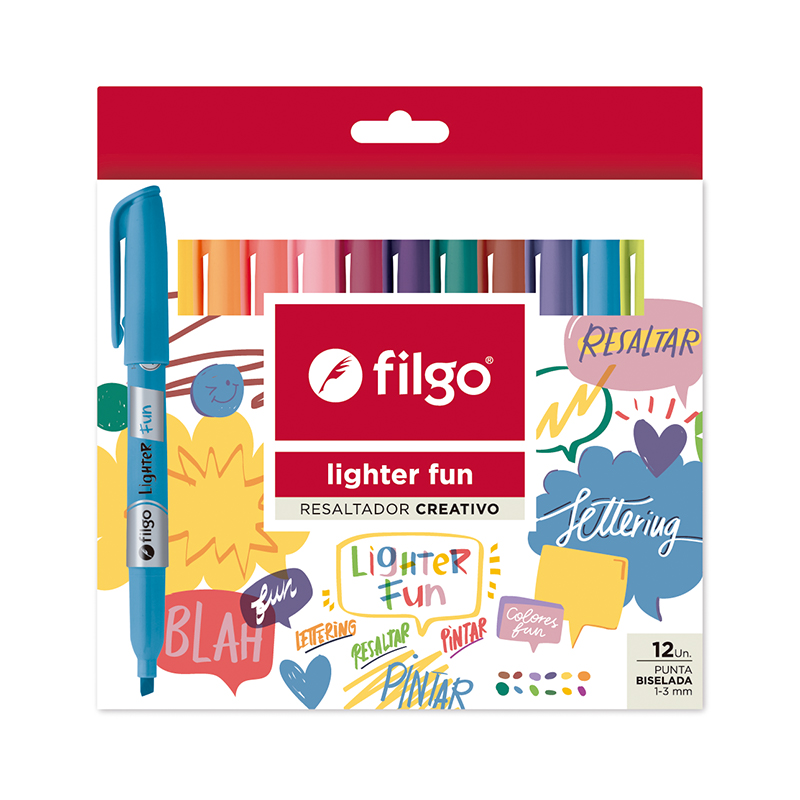  RESALTADOR FINO FILGO BLISTER X12 FUN