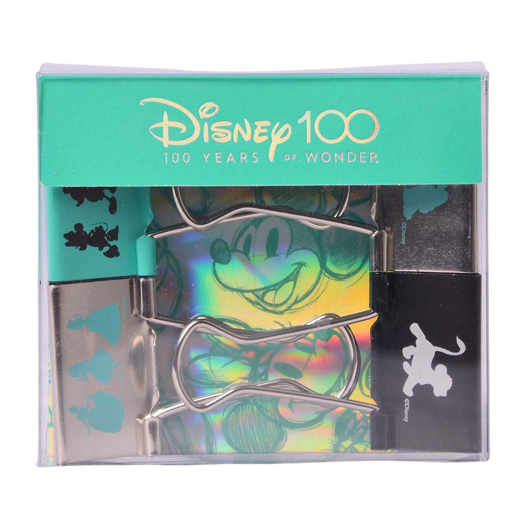  CLIPS BINDER MOOVING 32MM DISNEY 100  AÑOS X4