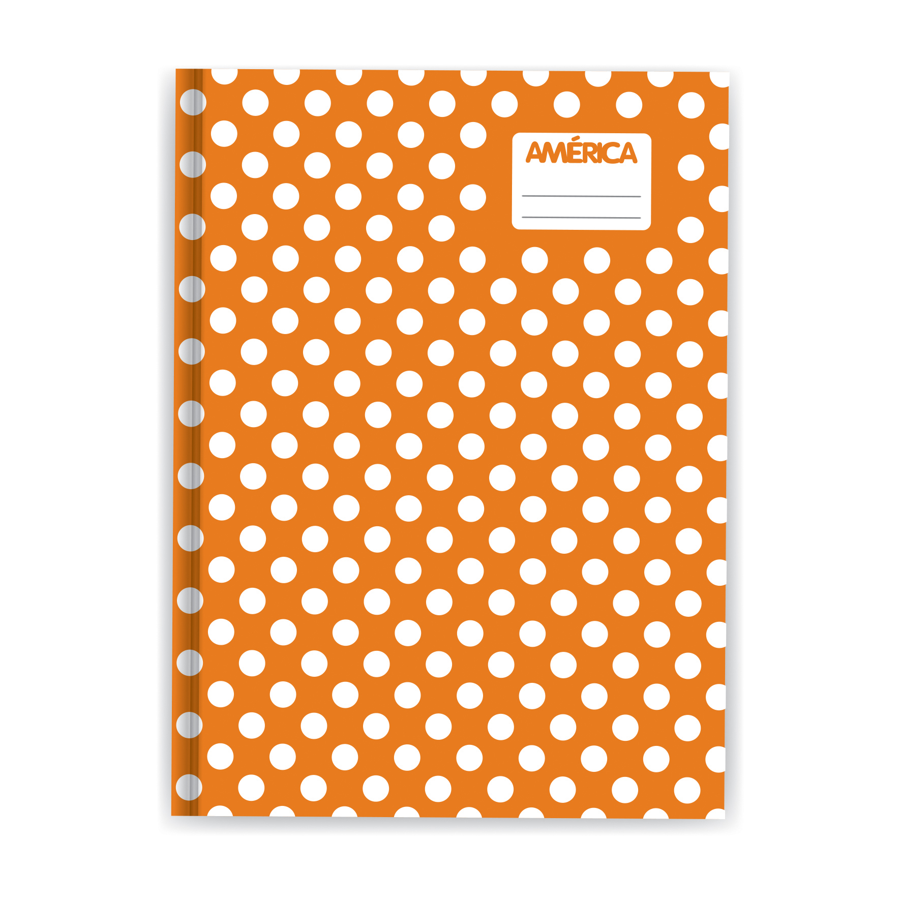  CUADERNO AMERICA 16X21 TAPA CARTON LUNAR  NARANJA 42 HOJAS RAYADO