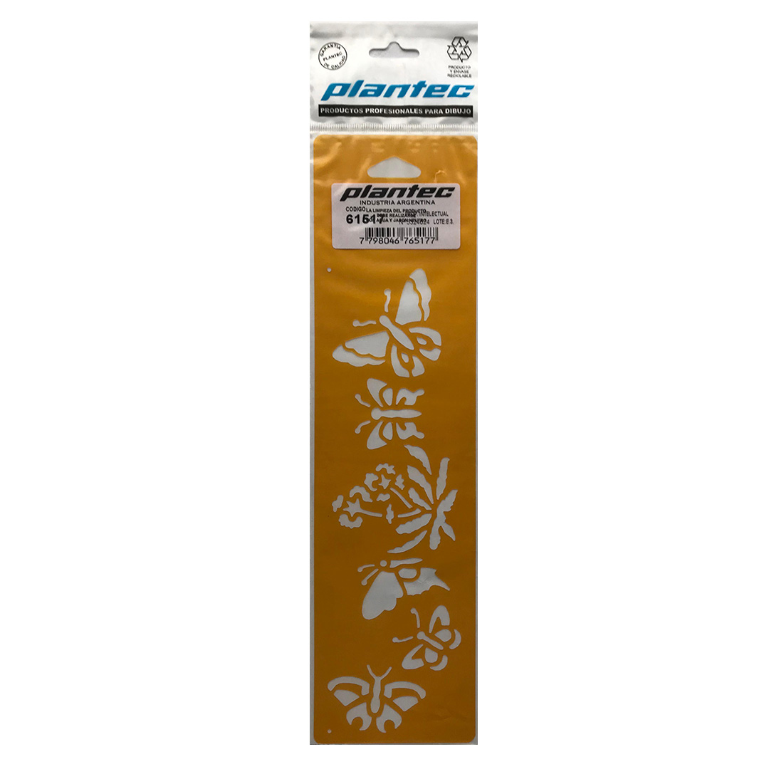  STENCIL PLANTEC 80X30 GUARDA 5 MARIPOSAS
