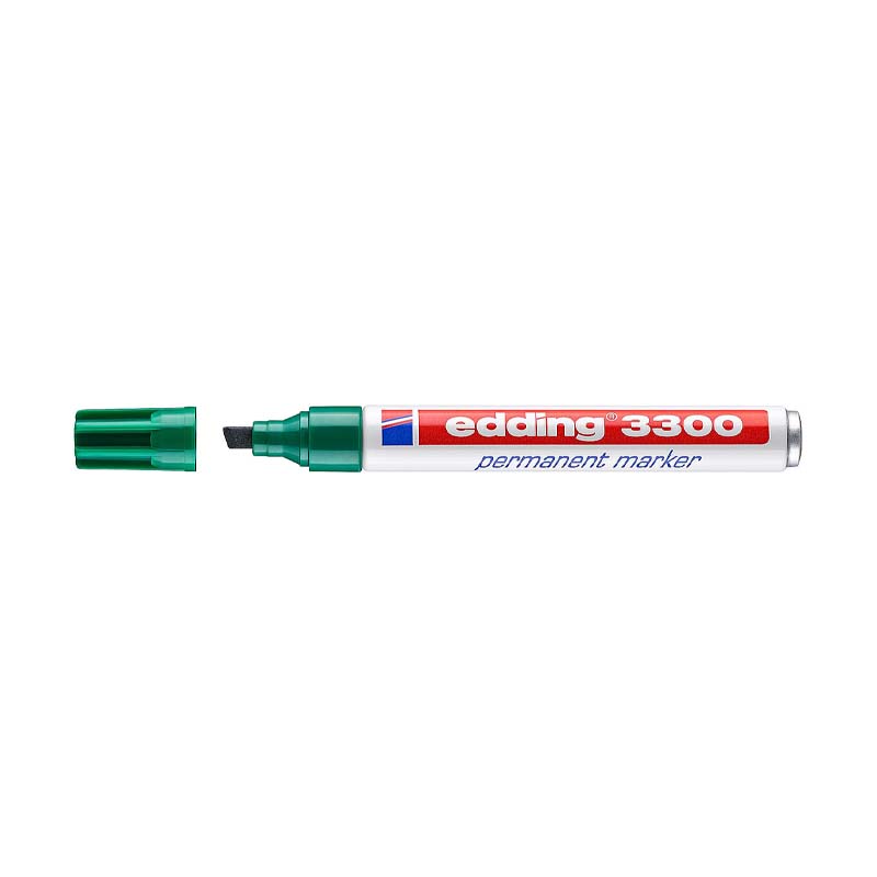  MARCADOR PERMANENTE EDDING RECARGABLEPUNTA BISELADA ALUMINIO E-3300 VERDE