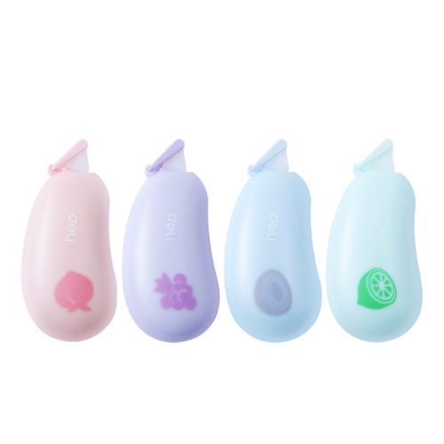  CINTA CORRECTORA DELI FRUTAS 12MTS   COLORES SURTIDOS CAJA X24