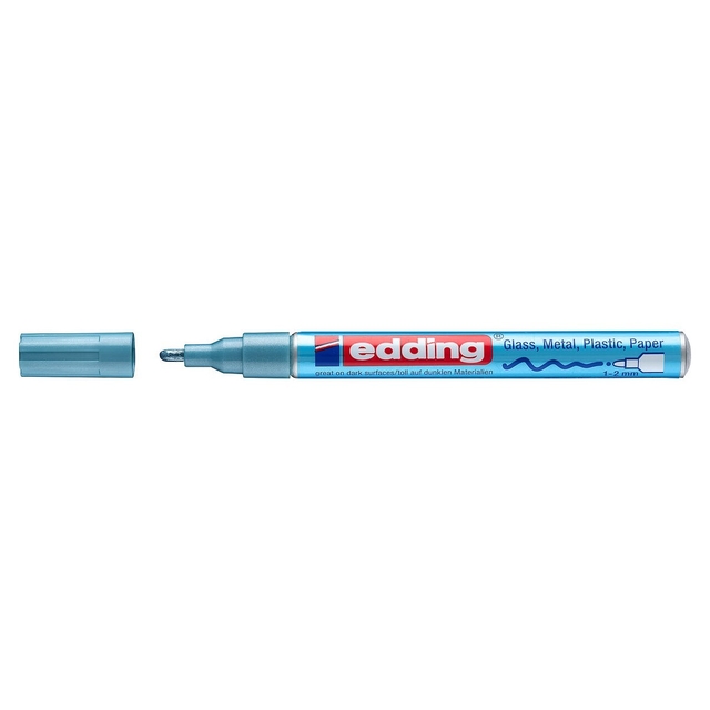  MARCADOR PERMANENTE EDDING ESMALTE FINO E-751 CELESTE METAL