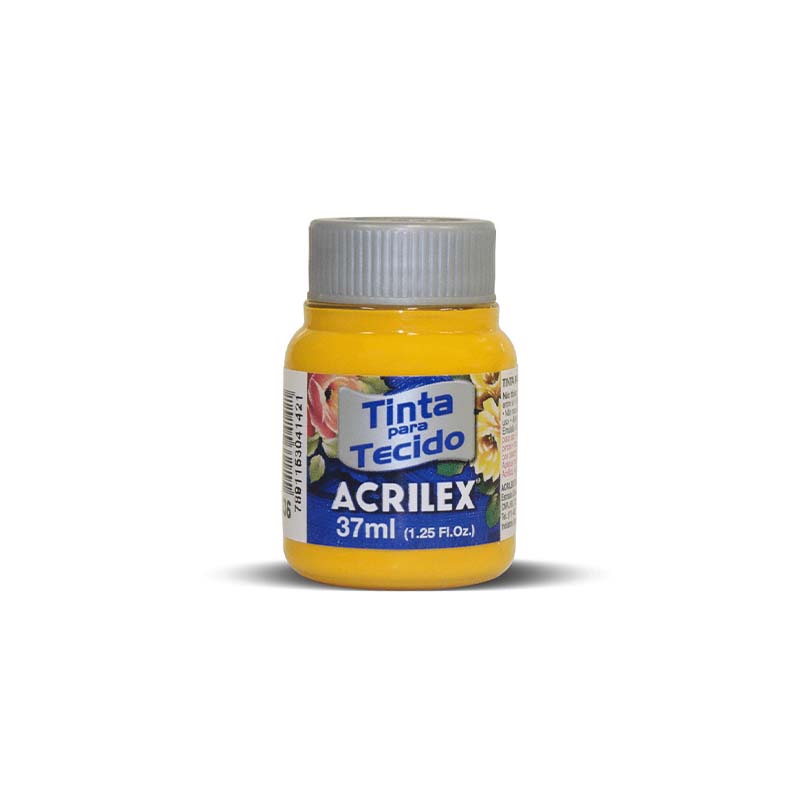  PINTURA TELA MATE ACRILEX 37ML AMARILLO CADMIO