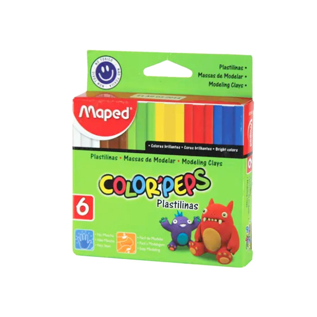  PLASTILINA MAPED SURTIDA X6 BARRAS 15GR