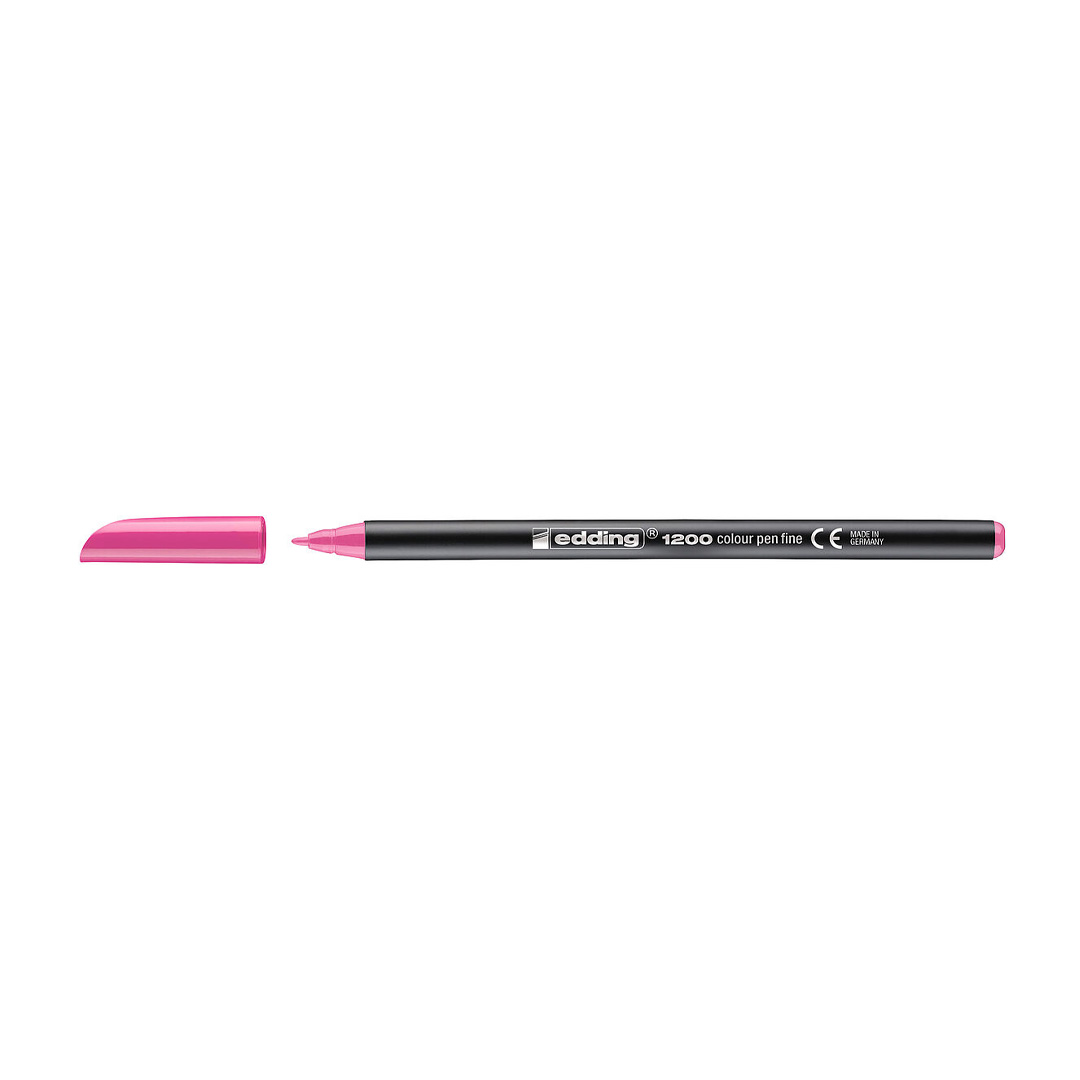  MARCADOR AL AGUA EDDING PUNTA REDONDAE-1200 X10 ROSA