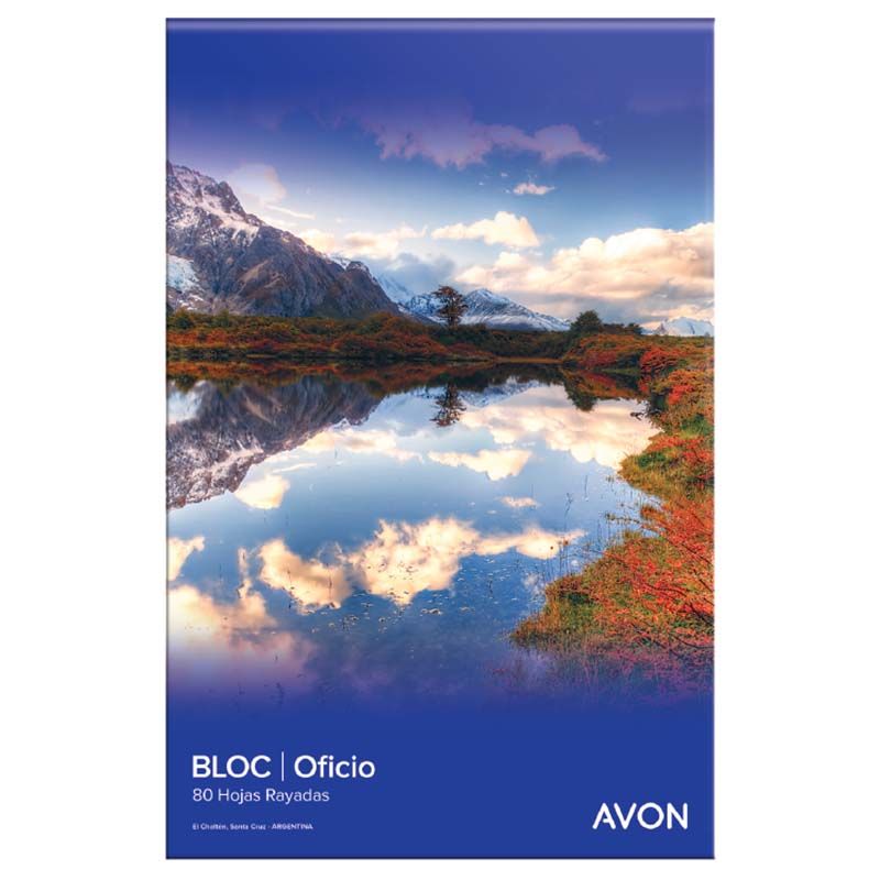  BLOCK OFICIO AVON EMBLOCADO 80 HOJAS  RAYADO