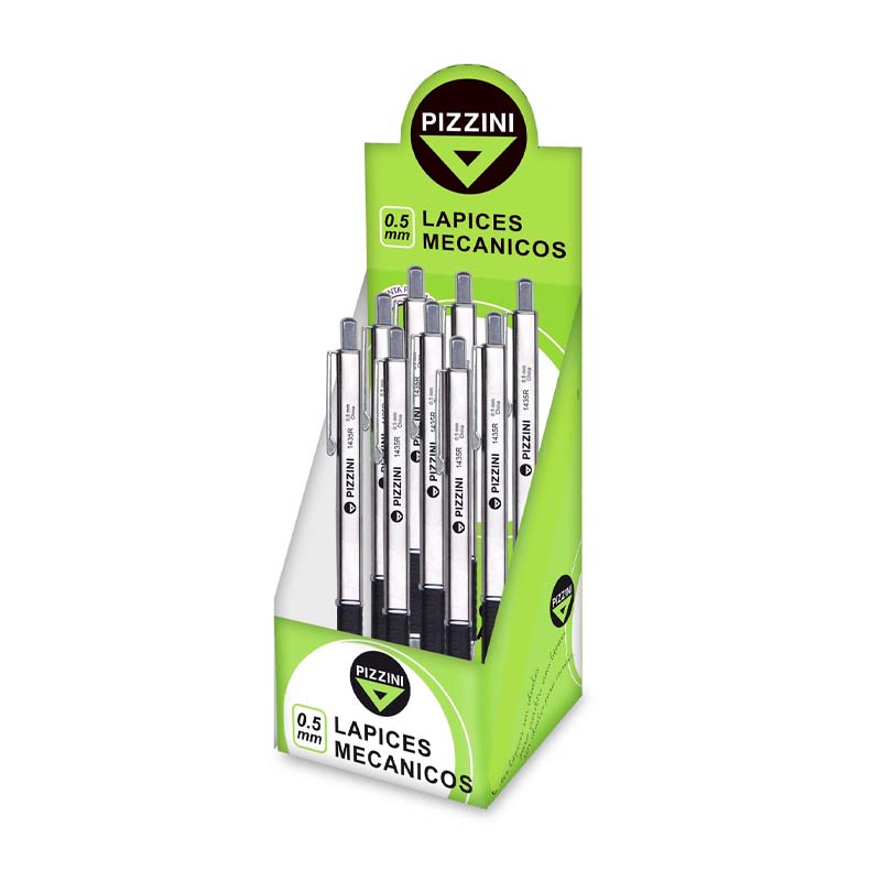  LAPIZ MECANICO PIZZINI 0.7MM CUERPO YGRIP CLIP METAL CON GOMA