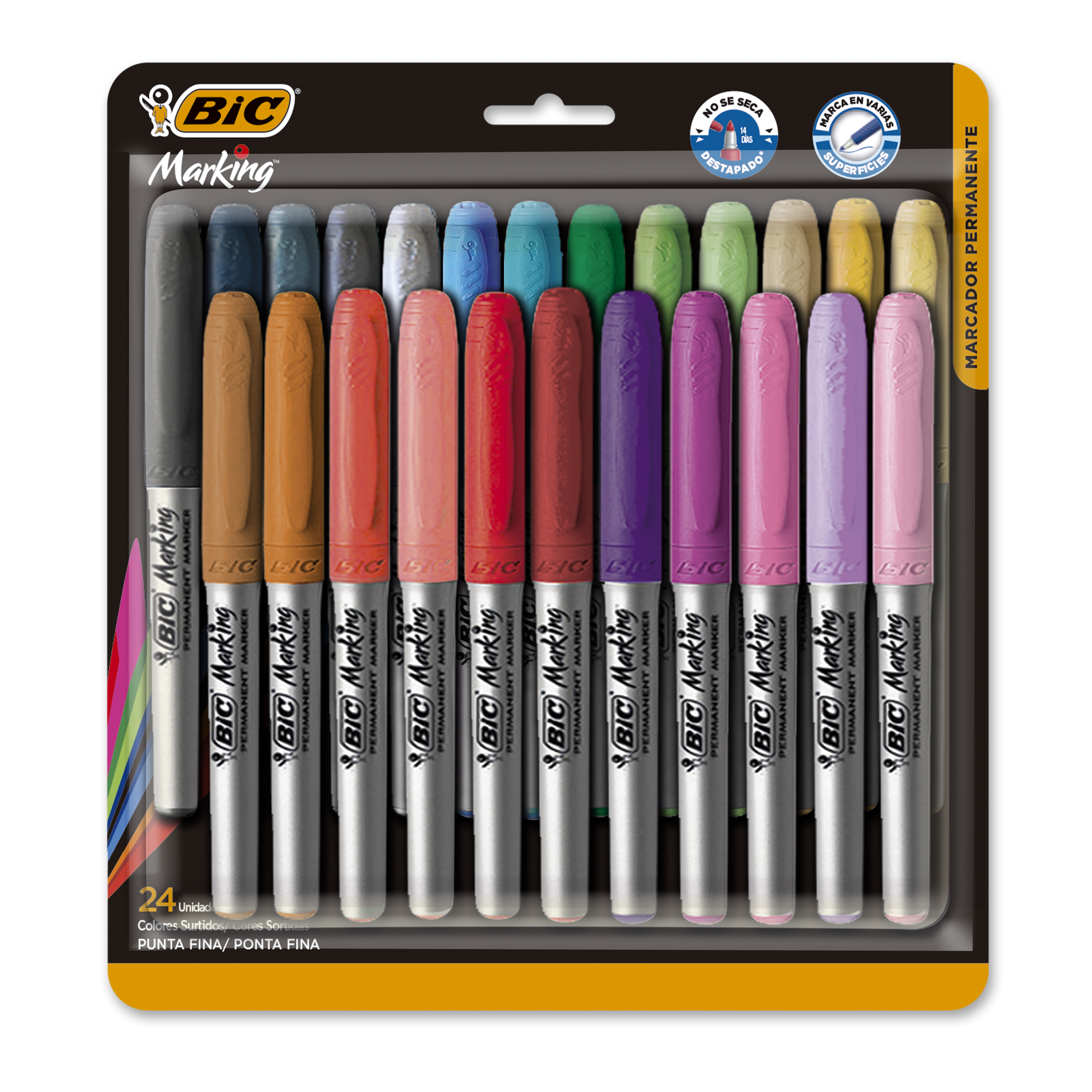  MARCADOR PERMANENTE BIC GRIP INTENSITY;
X24