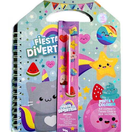  LIBRO PLOW PINTA Y COLOREA FIESTA  DIVERTIDA