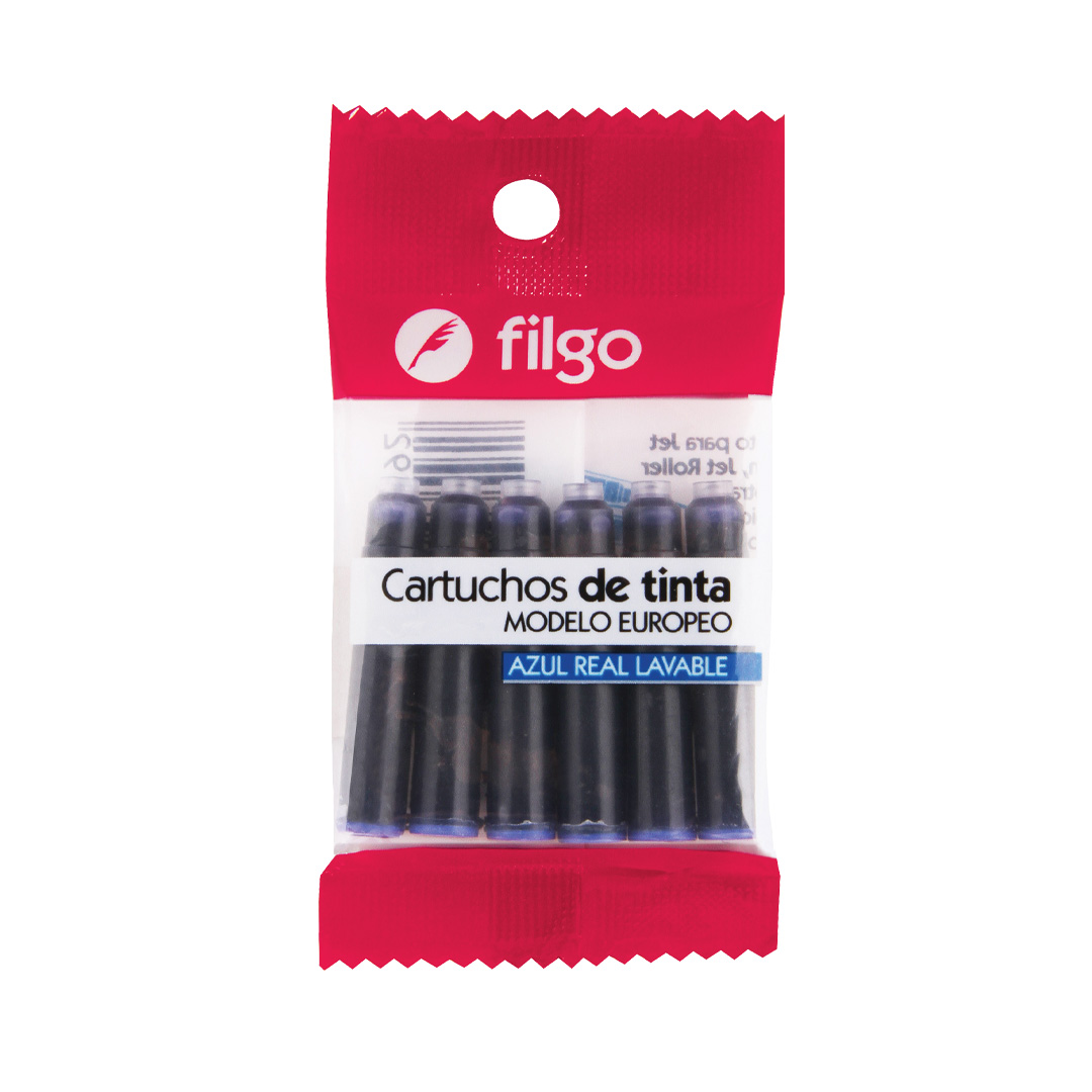  REPUESTO CARTUCHO FILGO ESCOLAR PACK X6 CAJA X40