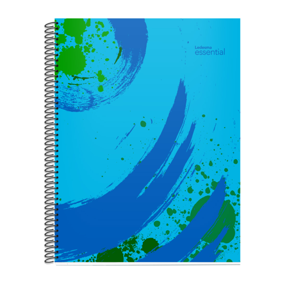  CUADERNO LEDESMA ESSENTIAL 2 22X29 TAPA PP ESPIRAL TURQUESA 84H RAYADO