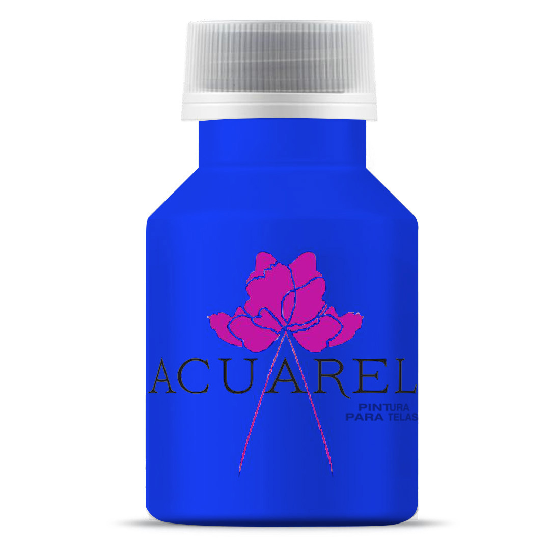  PINTURA PARA TELA ACUAREL 50CC AZUL  MARINO PACK X6