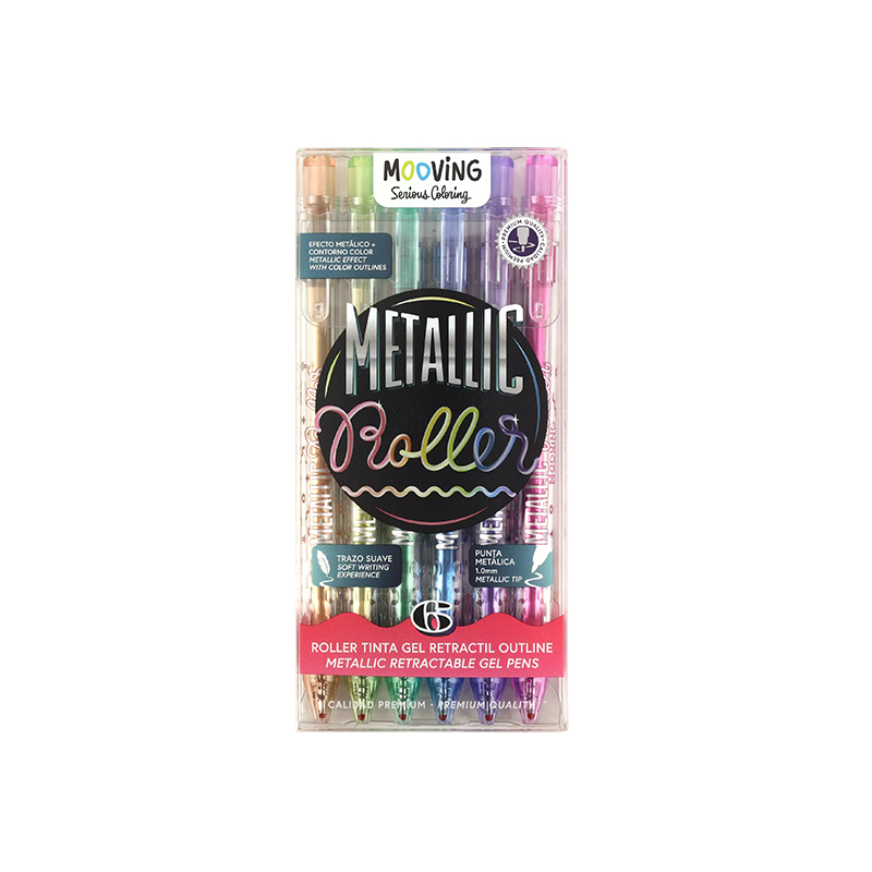  ROLLER GEL MOOVING RETRACTIL OUTLINE X6