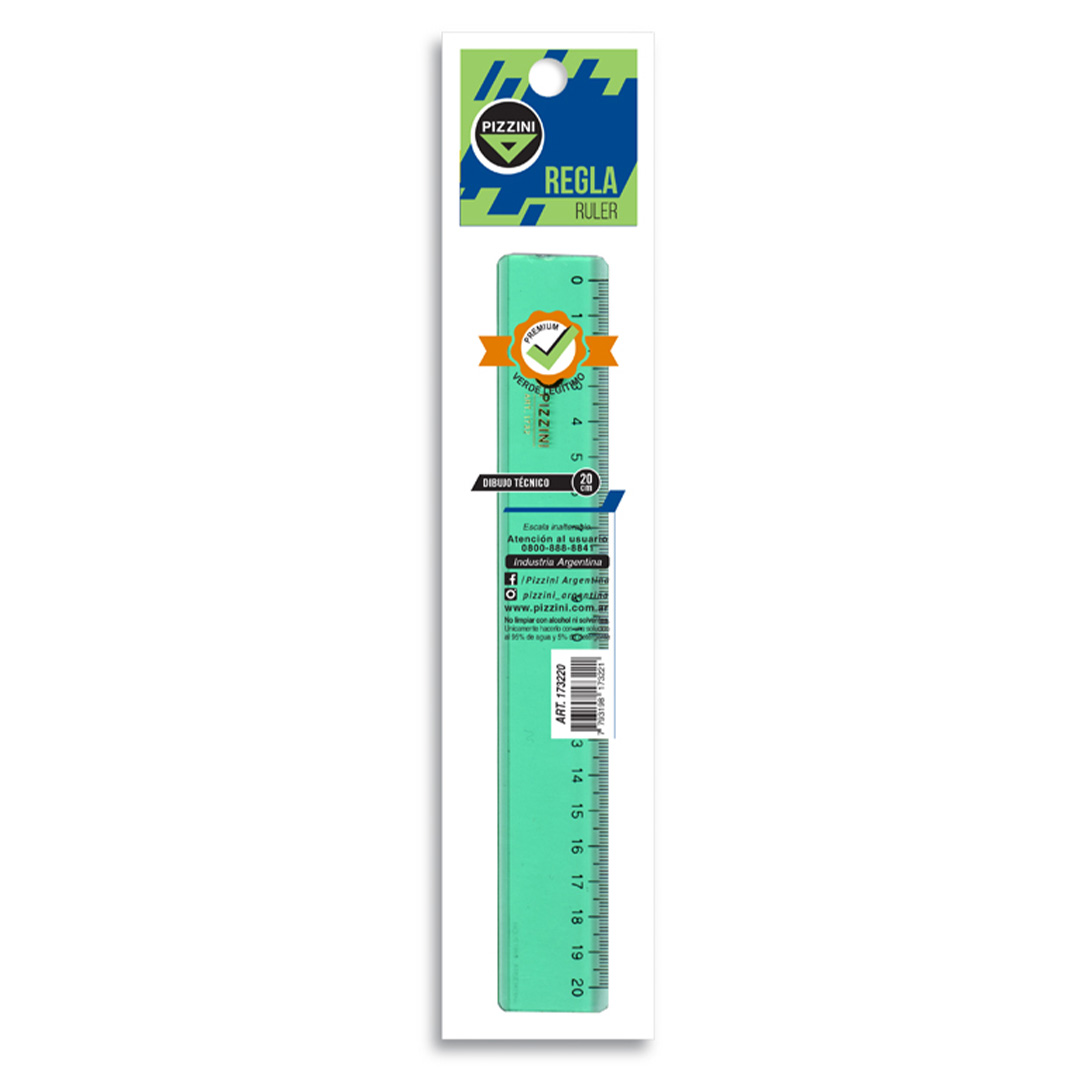  REGLA 20CM PIZZINI ESTUDIO