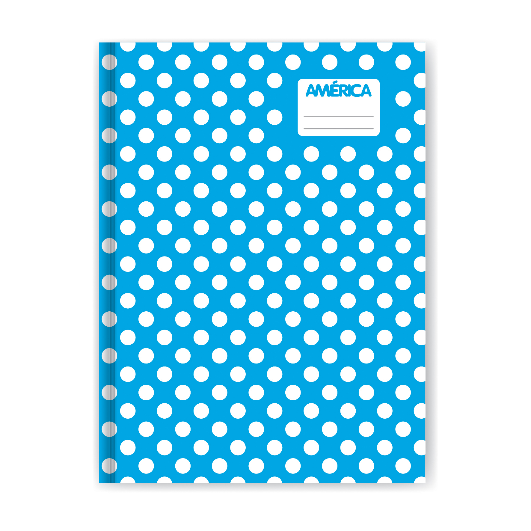  CUADERNO AMERICA 16X21 TAPA CARTON LUNAR  CELESTE 42 HOJAS RAYADO