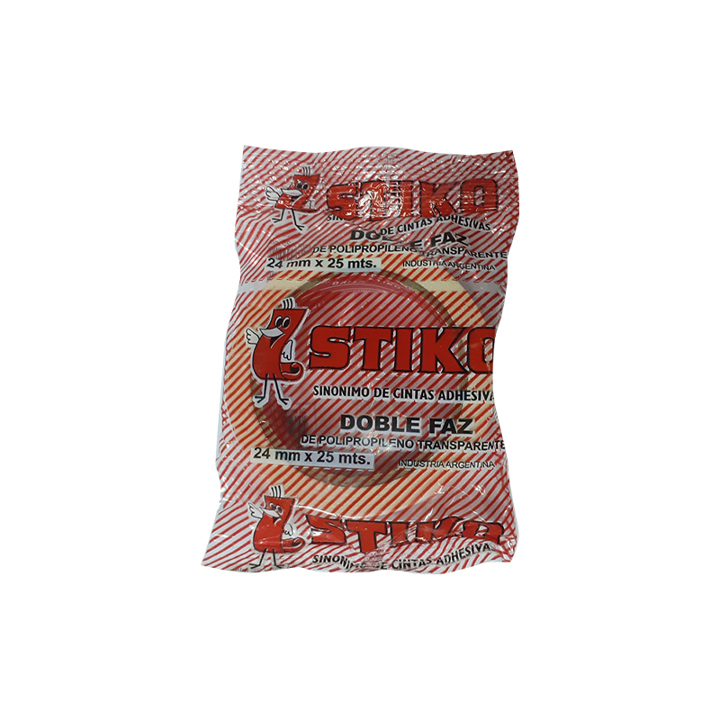  CINTA ADHESIVA BIFAZ STIKO 24X25 CAJAX36