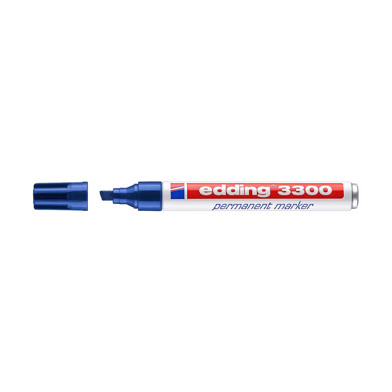  MARCADOR PERMANENTE EDDING RECARGABLEPUNTA BISELADA ALUMINIO E-3300 AZUL