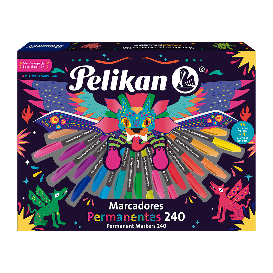  MARCADOR PERMANENTE PELIKAN 240 RULETA X  36 SURT