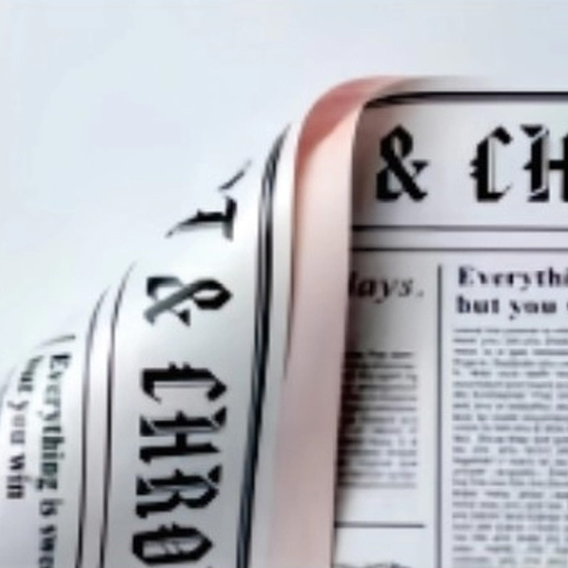  PAPEL COREANO IBICRAFT ROSA BLANCO +  TEXTO NEGRO X10H 57X57