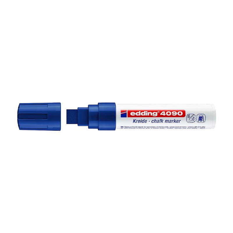  MARCADOR TIZA VIDRIO EDDING GRUESO E- 4090 AZUL