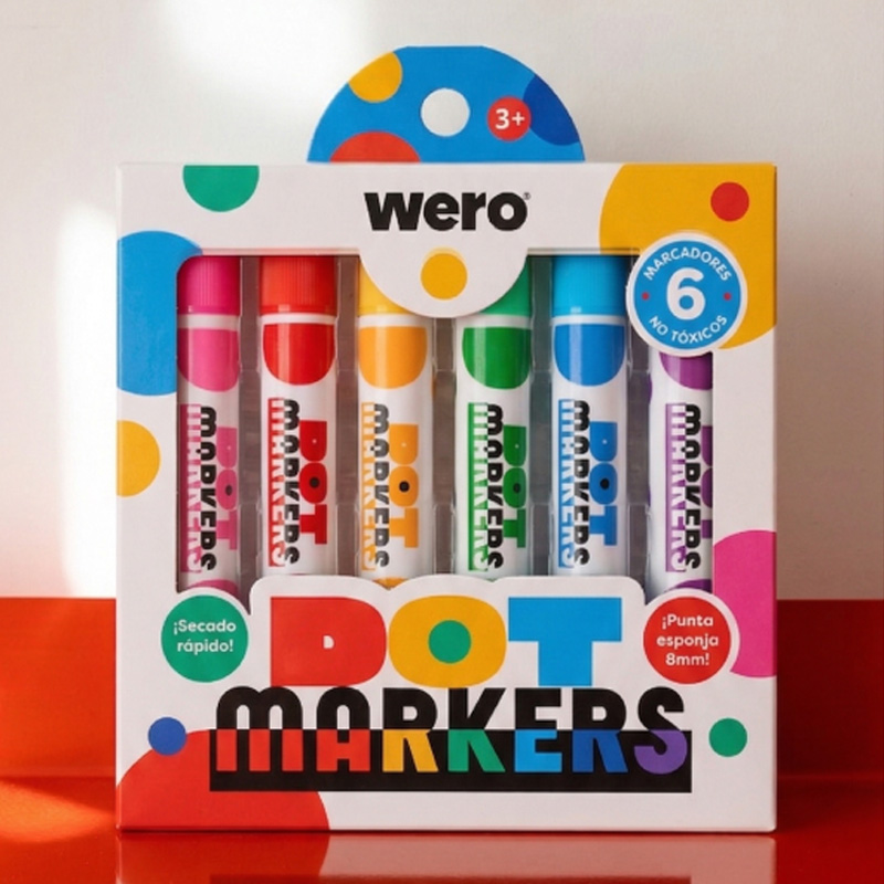  MARCADOR WERO DOT X6 COLORES
