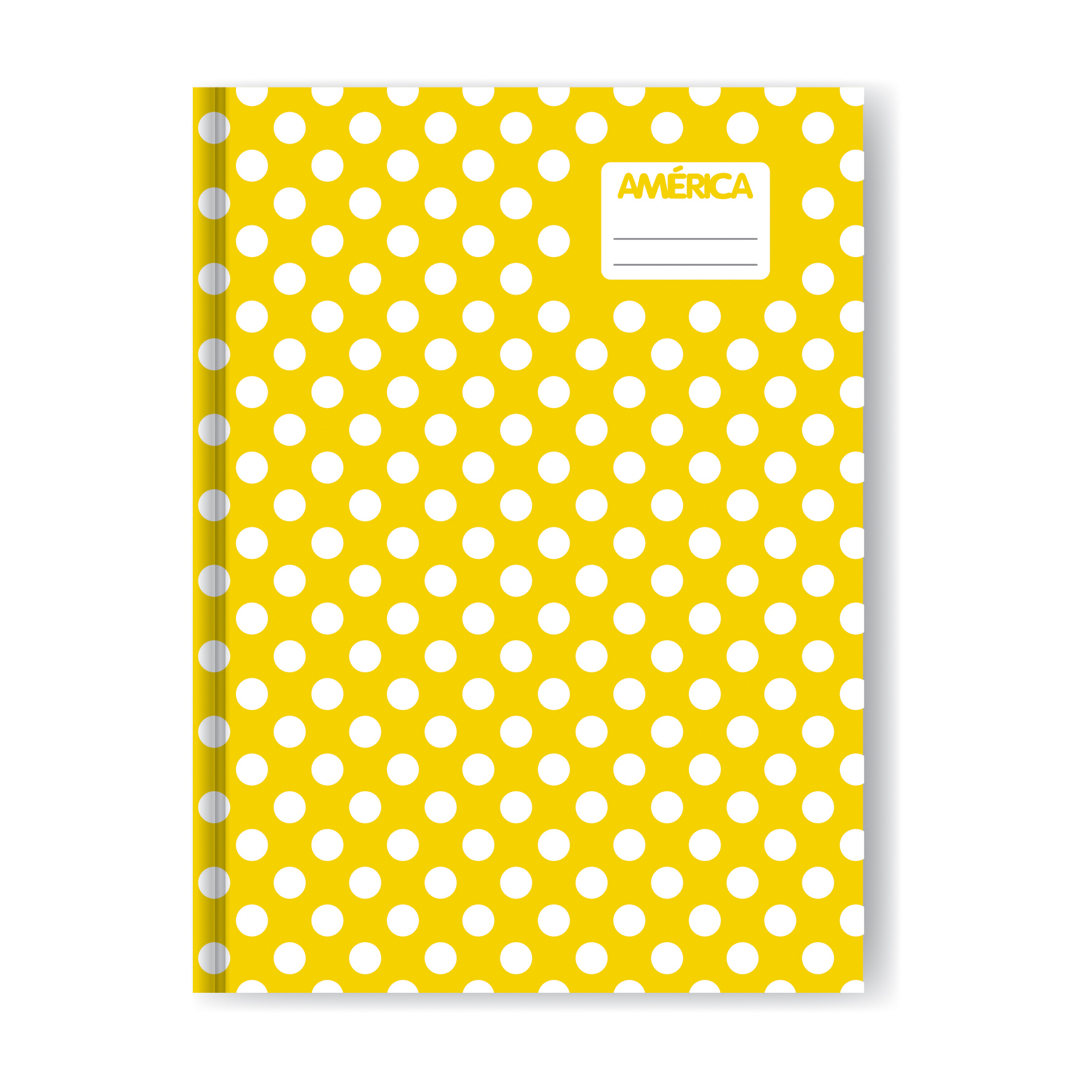  CUADERNO AMERICA 16X21 TAPA CARTON LUNAR  AMARILLO 42 HOJAS RAYADO