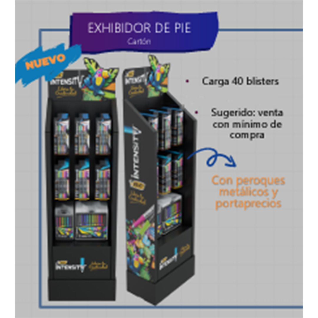  EXHIBIDOR BIC INTENSITY CARTON (DE PIE)