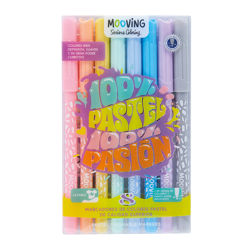  MARCADOR MOOVING COLOR PASTEL X8