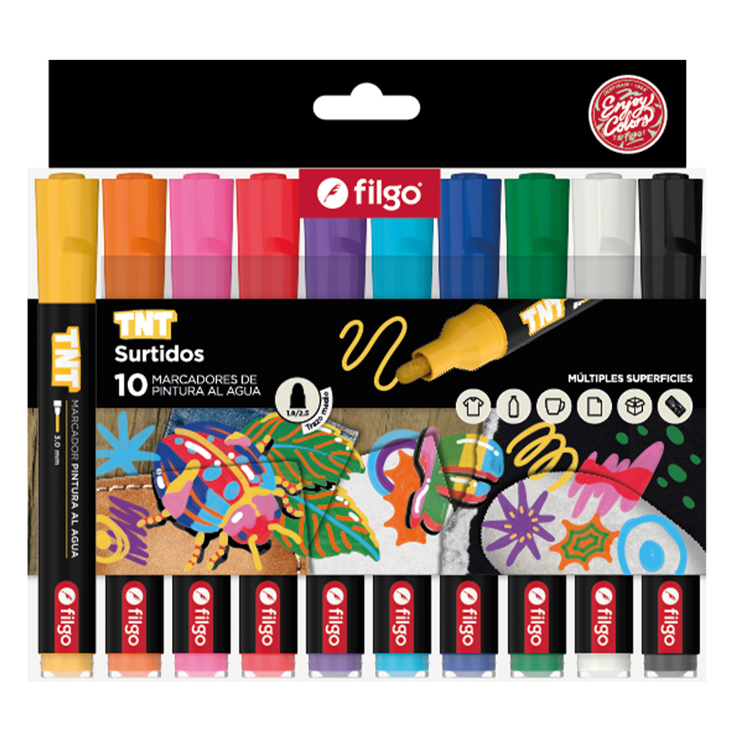  MARCADOR PINTURA FILGO TNT 3MM BLISTER;
X10