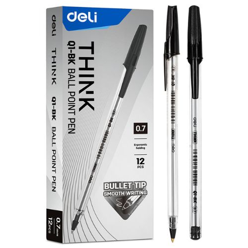  BOLIGRAFO DELI THINK EXTRA SMOOTH 07  MILIMETROS NEGRO CAJA X12