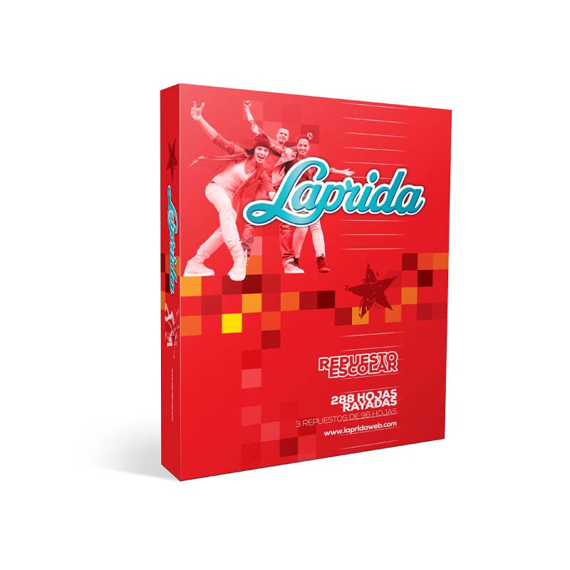  REPUESTO LAPRIDA N3 288 HOJAS RAYADO  FRACCIONADO
