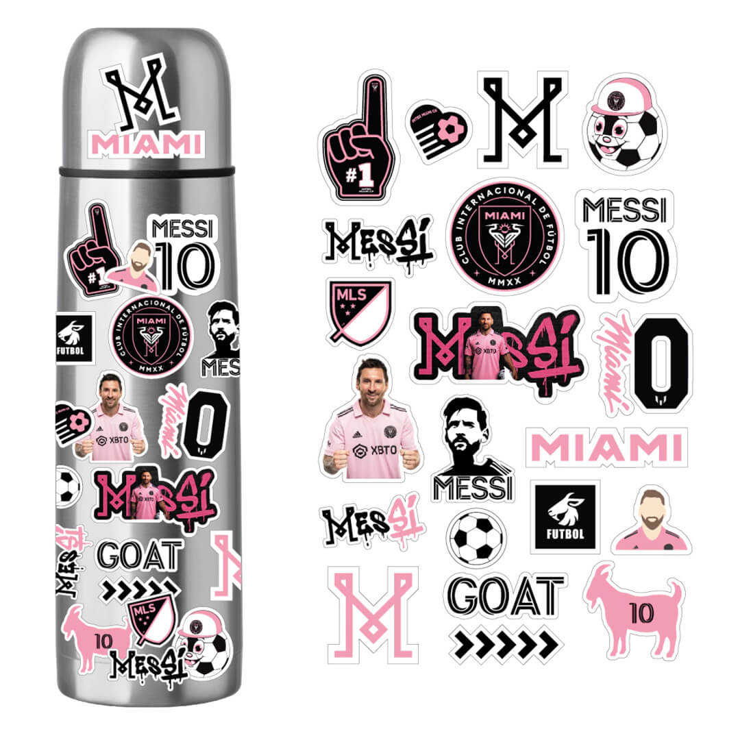  PLANCHA STICKERS MESSI INTER MIAMI X5